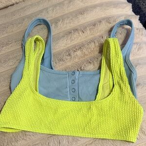 ROXY and RVCA bikini tops